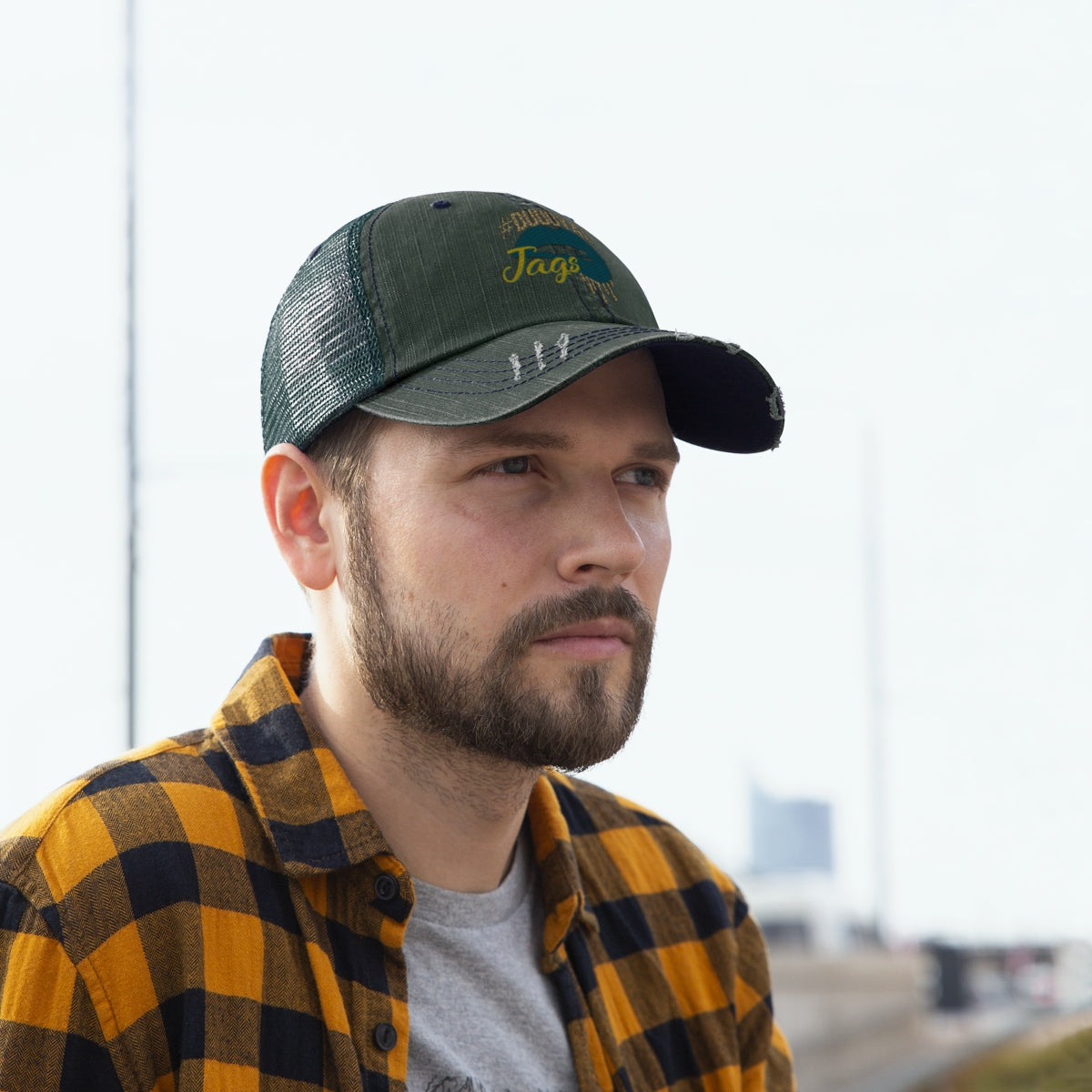 Jaguars Inspired Dripping Lips Unisex Trucker Hat Adjustable