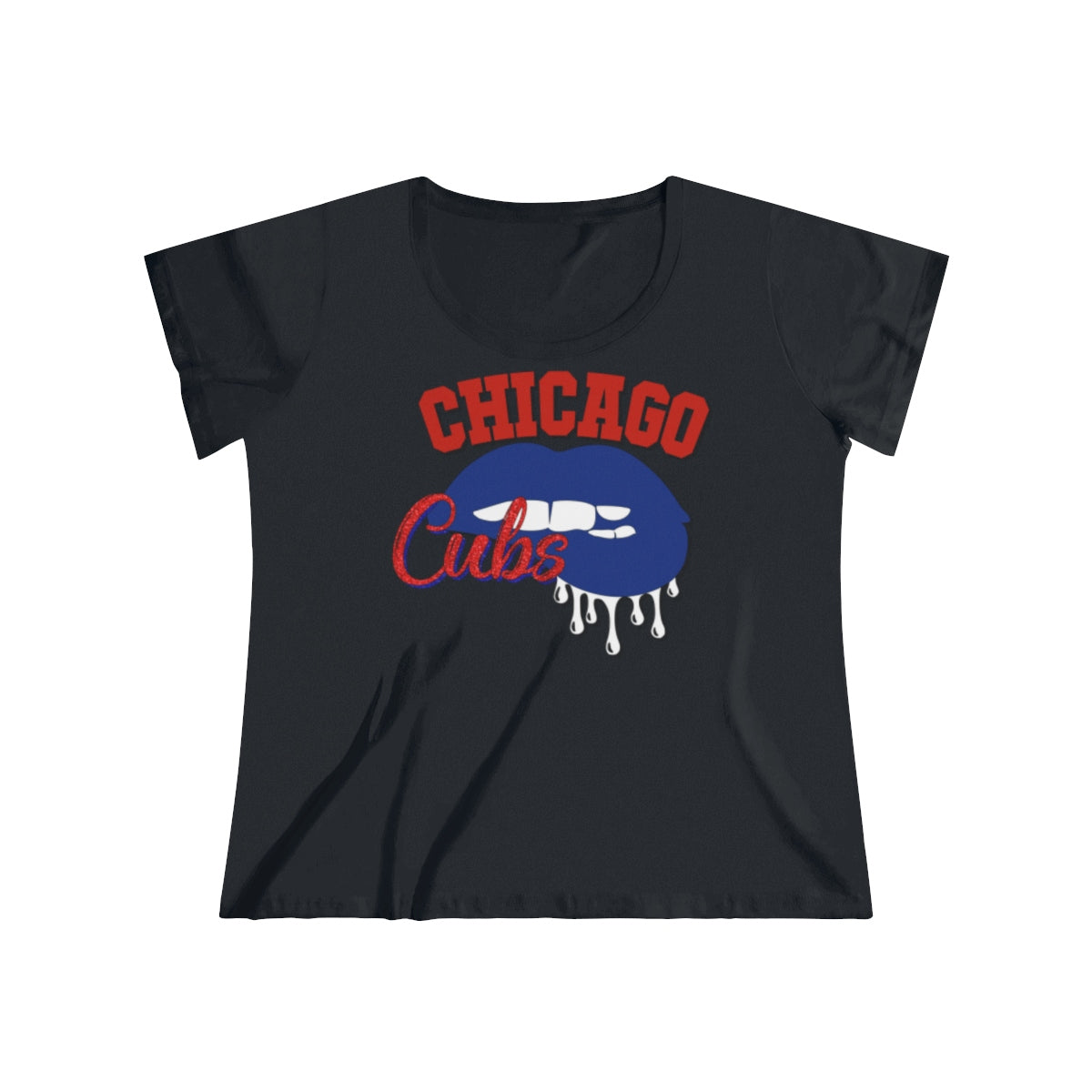 Chicago Cubs Baseball Dripping Lips Tee