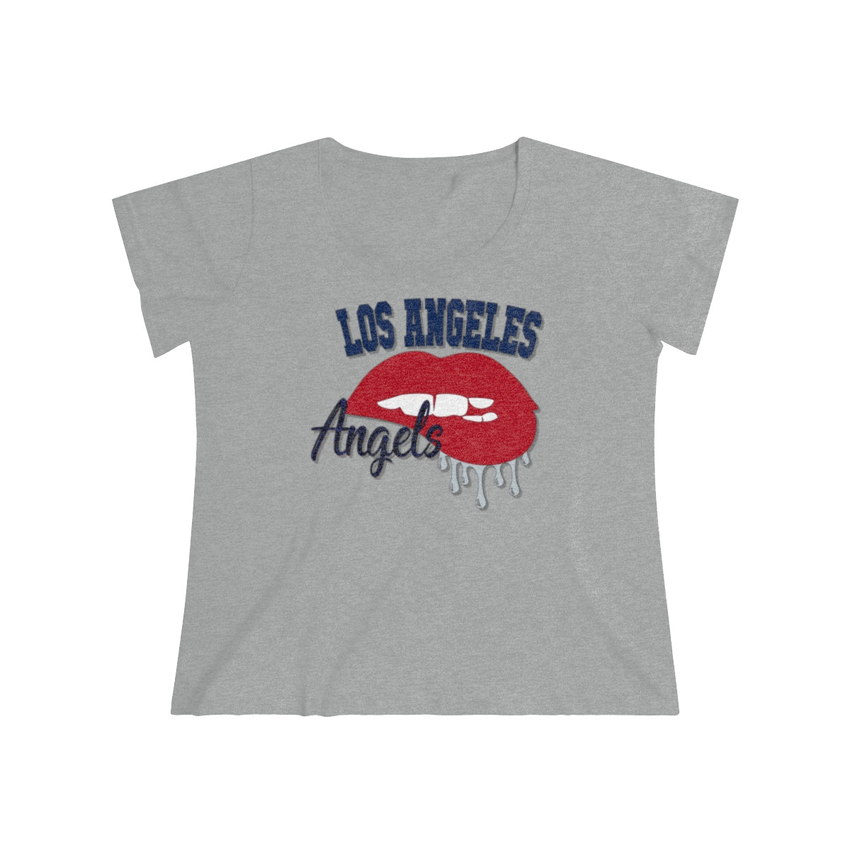 Angels  Baseball Dripping Lips Women's Tee