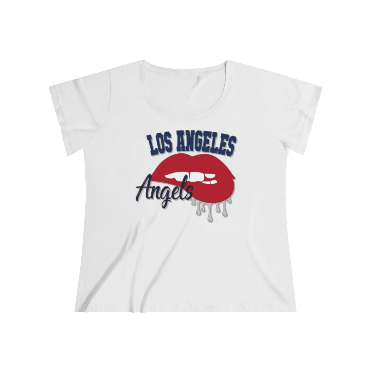 Angels  Baseball Dripping Lips Women's Tee
