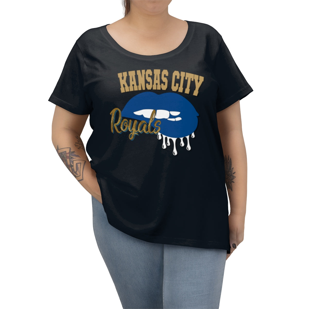 Royals Baseball Dripping Lips Tee