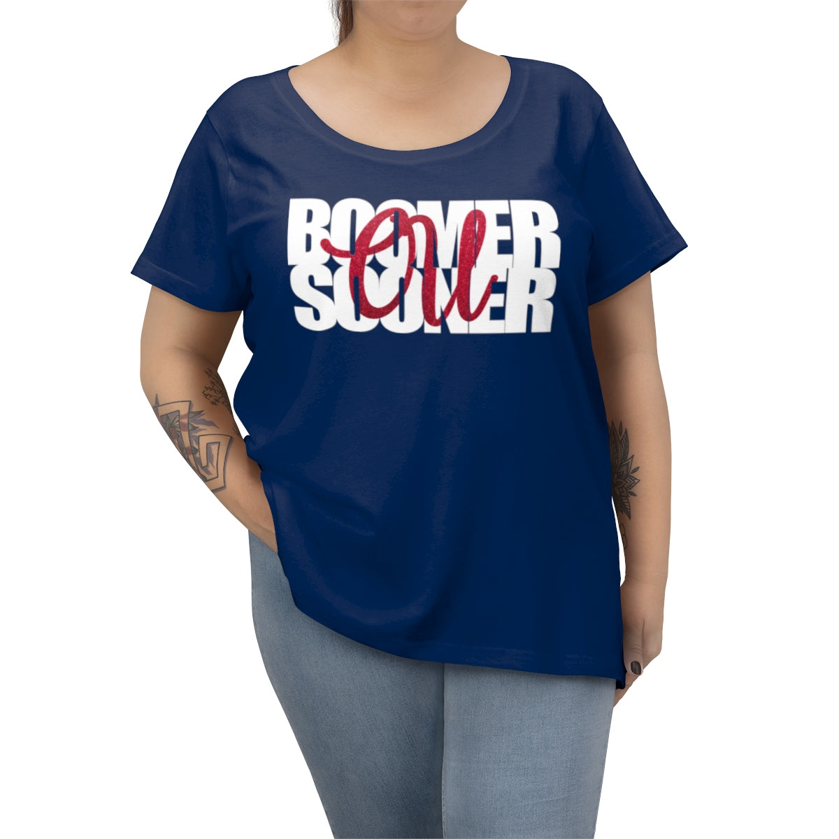 Boomer Sooner Women's Curvy Tee