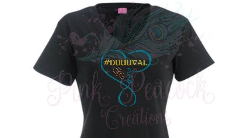Heart Jacksonville Jaguars inspired Tee