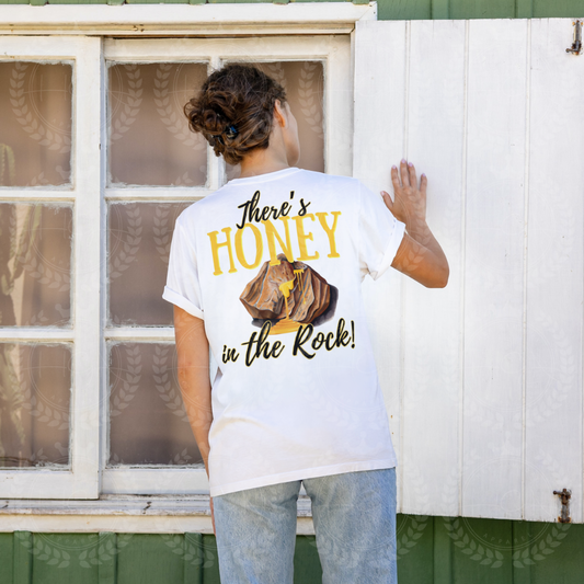 There's Honey in the Rock Psalms 81:16 Salty Faith Short Sleeve Tshirt
