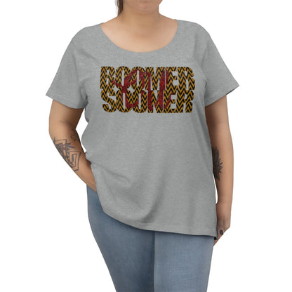 Boomer Sooner Chevron Oklahoma University Inspired Women's Curvy Tee