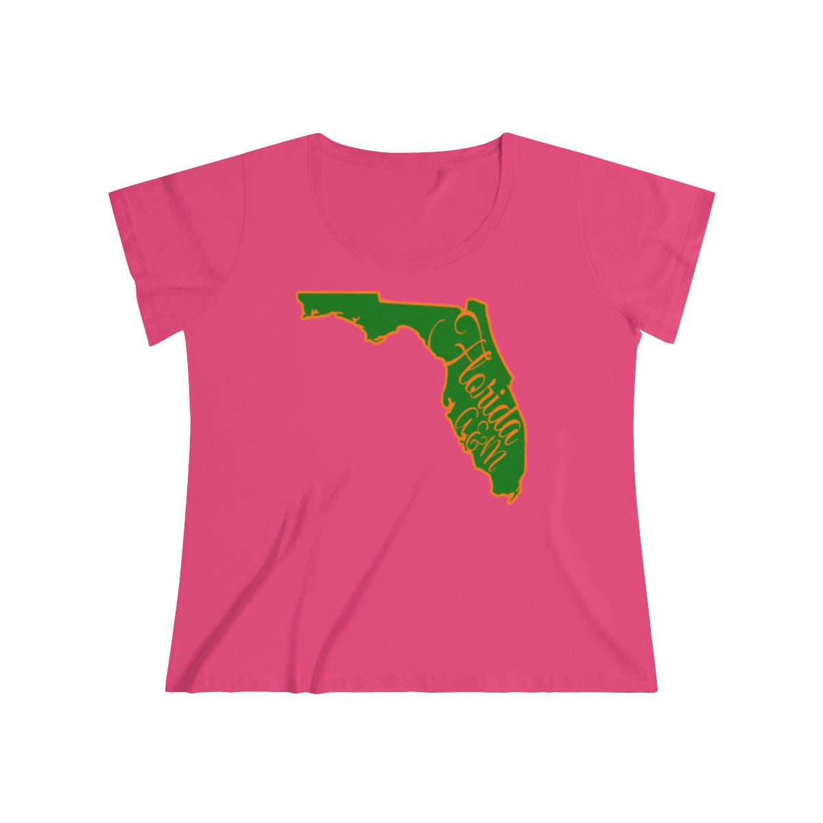 Florida A&M Rattlers Inspired State Outline Women's Curvy Tee