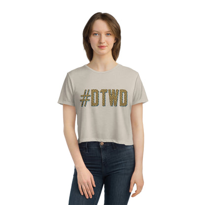 Jaguars Inspired #DTWD Geo-tag Women's Curvy Cropped Tee