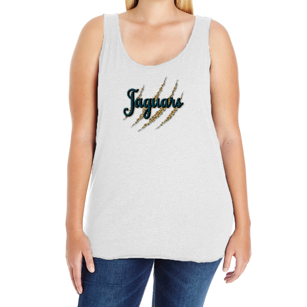 Jaguars Inspired Tank Top with Leopard print Claw Marks Curvy Fit