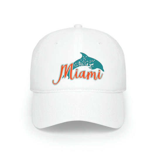 Miami Low Profile Dolphins Baseball Cap Adjustable Velcro closure Unisex