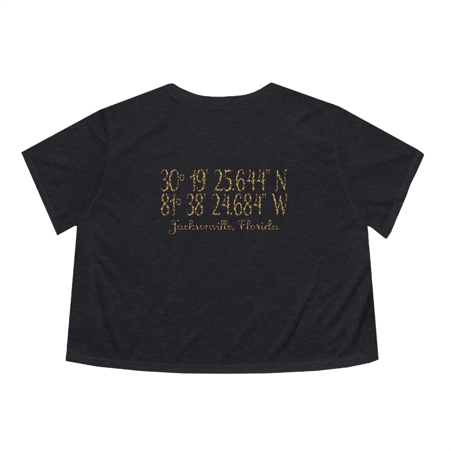 Jaguars Inspired #DTWD Geo-tag Women's Curvy Cropped Tee
