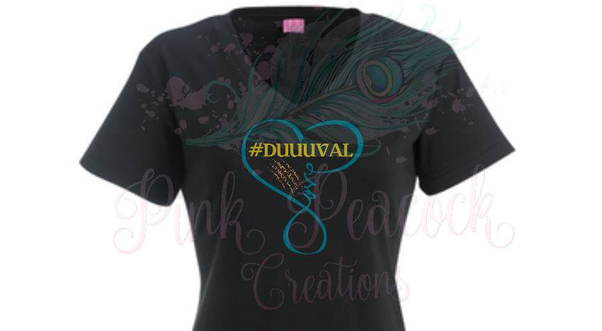 #Duuuval Infinity heart love Jacksonville Jaguars inspired Tee shirt dress